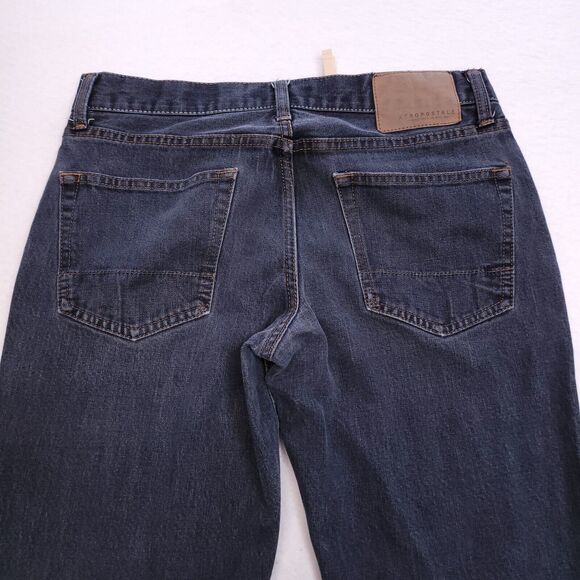 Aeropostale Straight Medium Wash Button Zip Denim Jeans Mens Size 29x30 Blue - Picture 9 of 10
